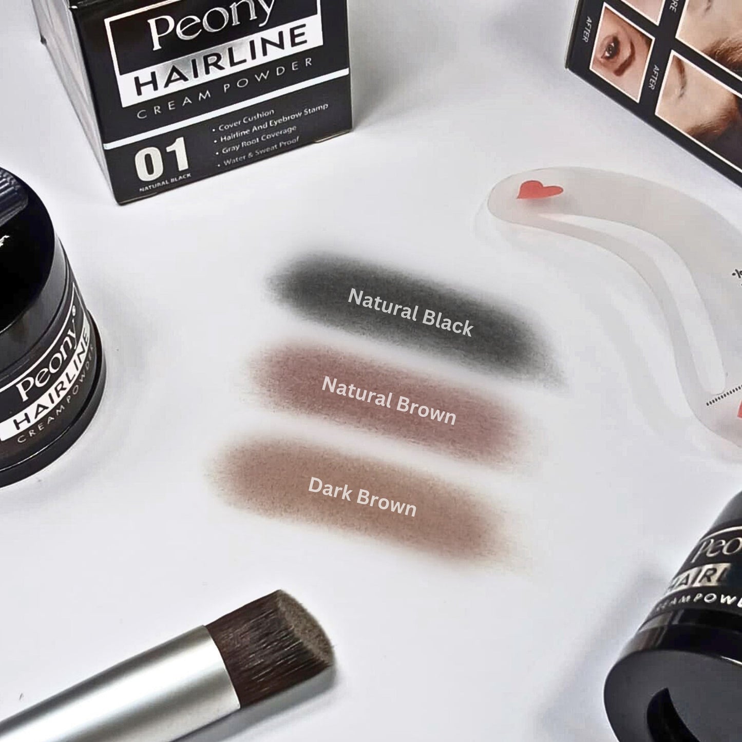 2in1 Hairline Powder with 3 Extra Eyebrow Stencils