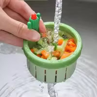 Cactus Kitchen Sink Drain Strainer, Press Automatic Dumping Basket